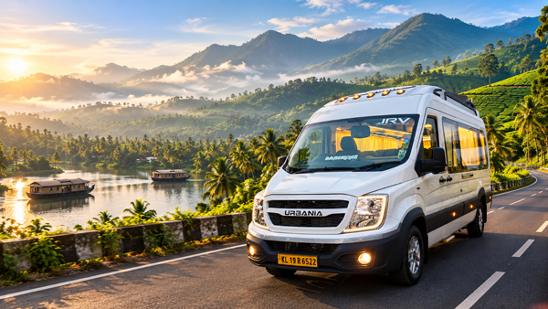JRV Travels vehicle for Kerala group tours